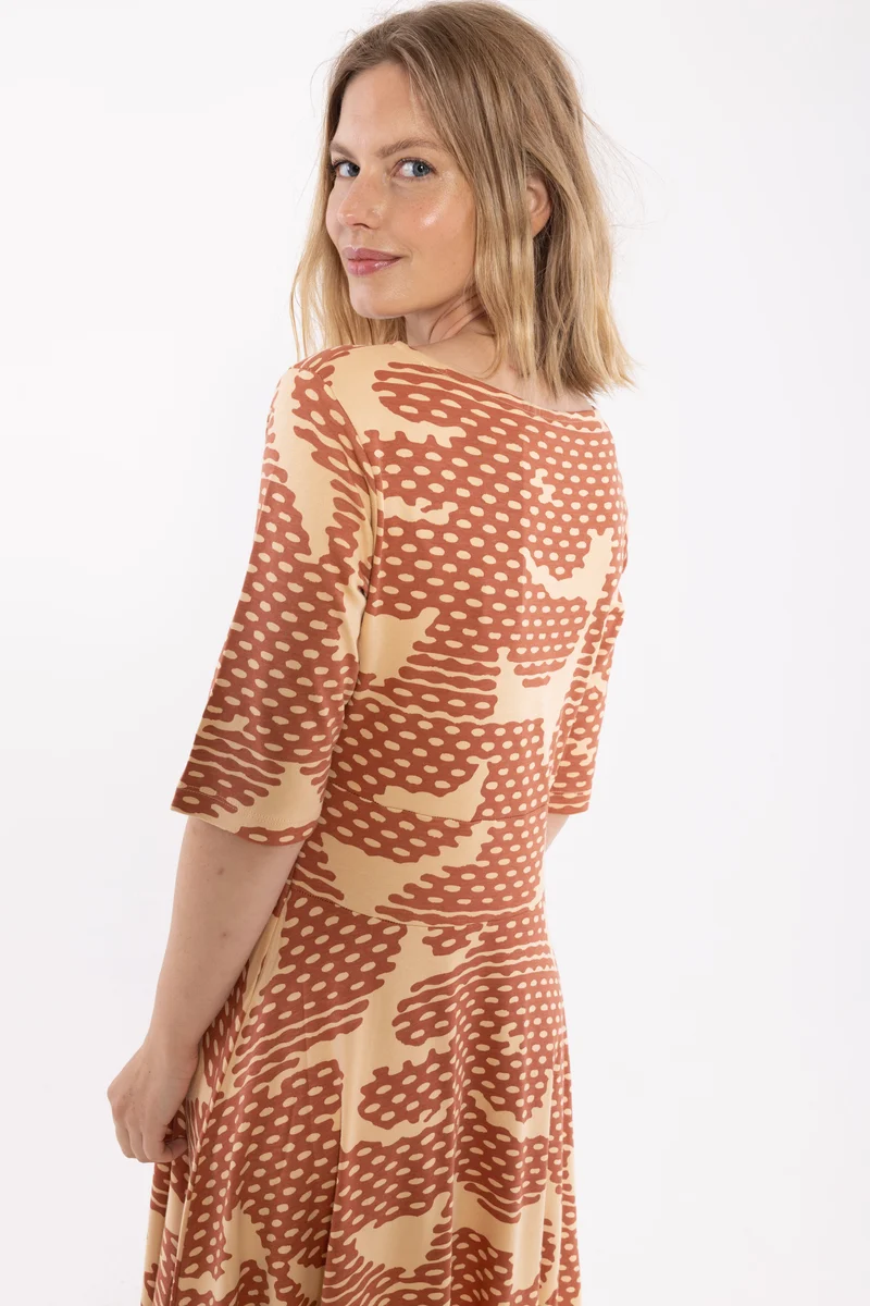 ORGANIC - Danecharlotte Interlock Dress Aragon/Nougat HALFTONE
