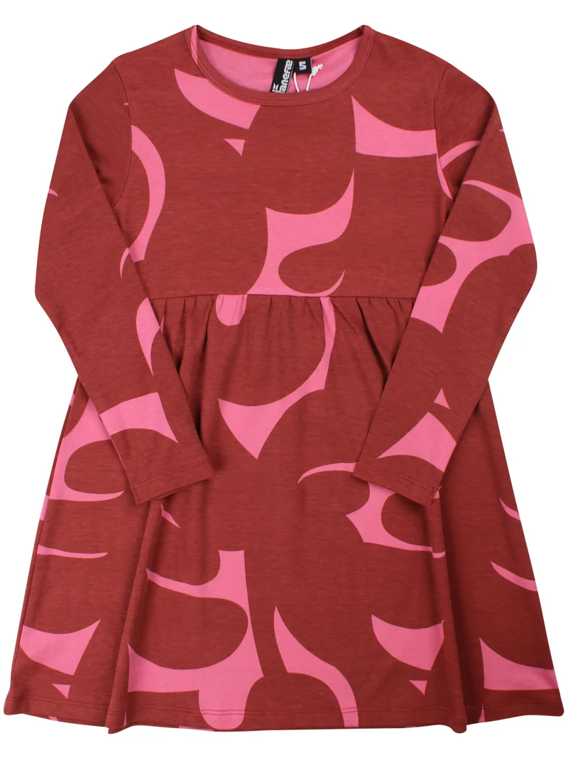 Daneshellfish Interlock LS Dress Chili/Soft Cherry TROPS
