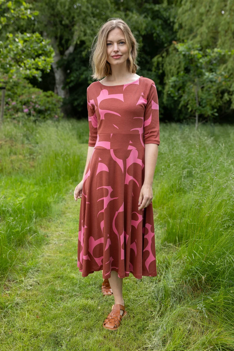 Danecharlotte Interlock Dress Chili/Soft Cherry TROPS