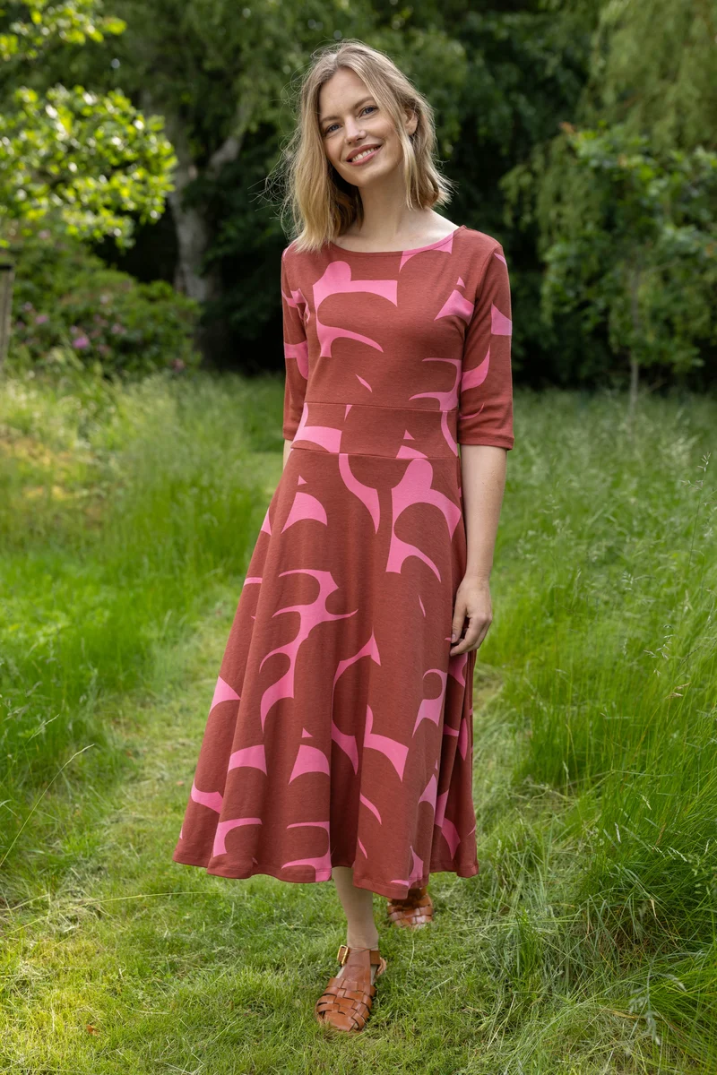 Danecharlotte Interlock Dress Chili/Soft Cherry TROPS