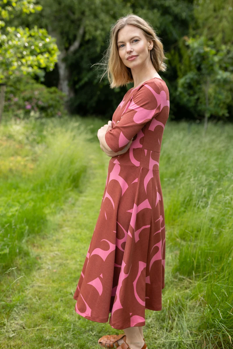 Danecharlotte Interlock Dress Chili/Soft Cherry TROPS