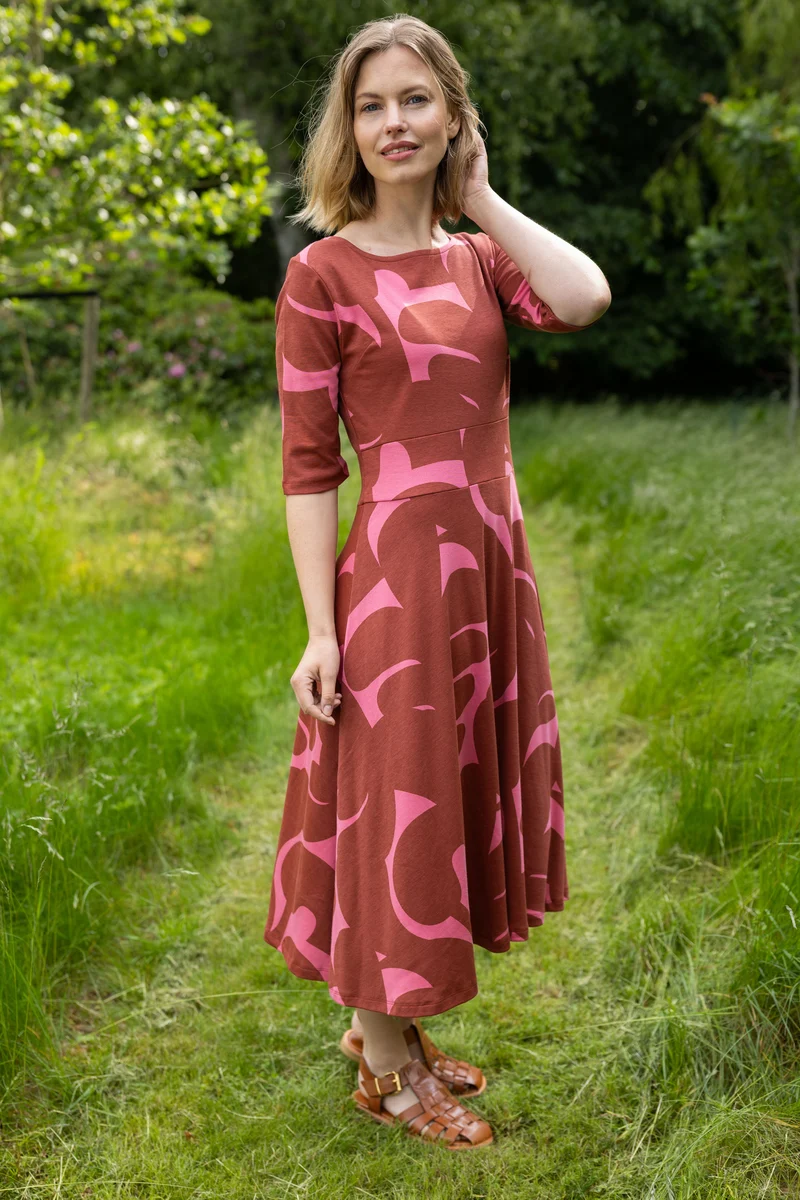 Danecharlotte Interlock Dress Chili/Soft Cherry TROPS