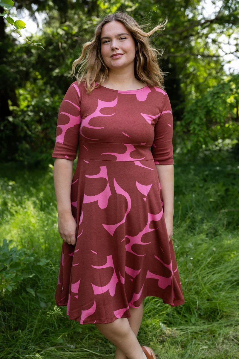 Danecharlotte Interlock Dress Chili/Soft Cherry TROPS