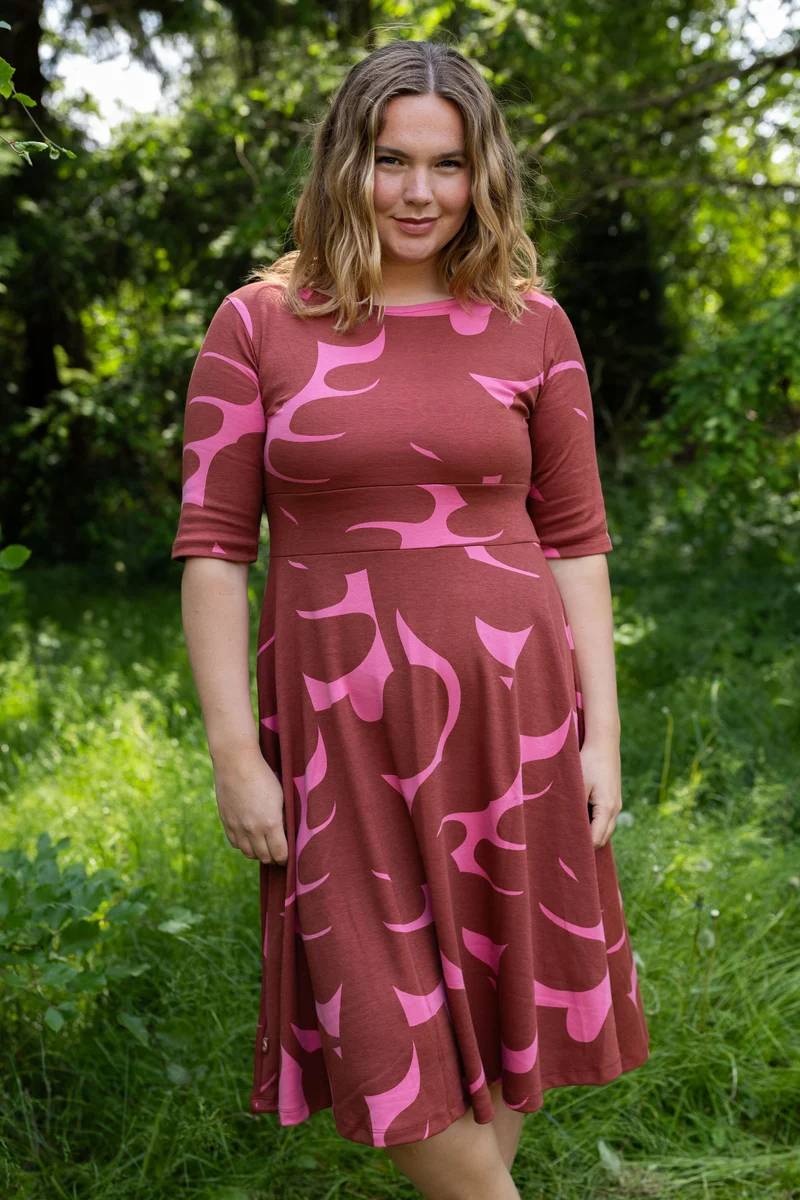 Danecharlotte Interlock Dress Chili/Soft Cherry TROPS