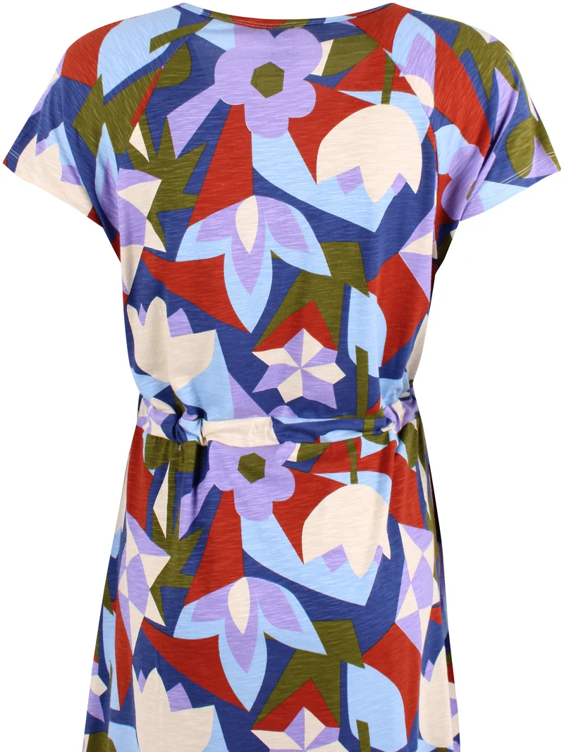 ORGANIC - Danouioui Slub SS Dress Dark Blue GEOFLEUR