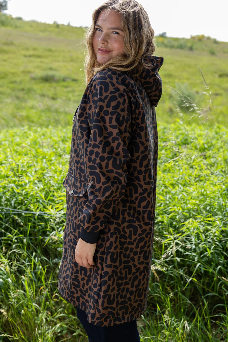 Danemarselisborg Brushed Shell Parka Brown/Black UNILEOPARD