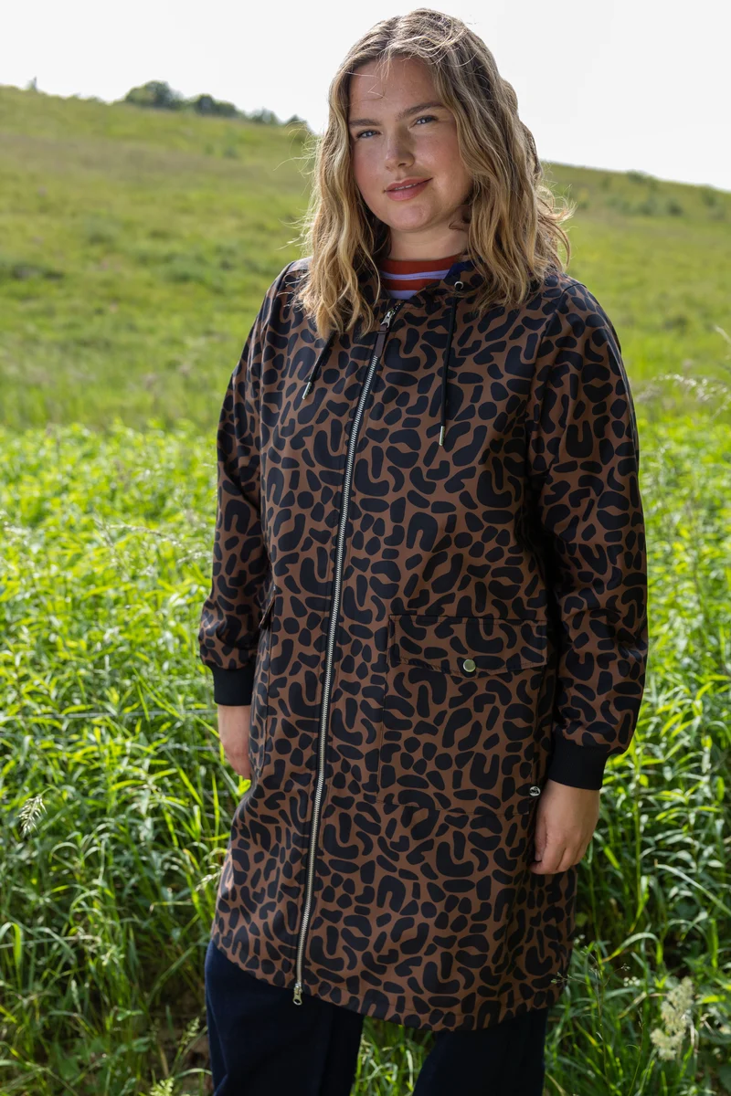 Danemarselisborg Brushed Shell Parka Brown/Black UNILEOPARD