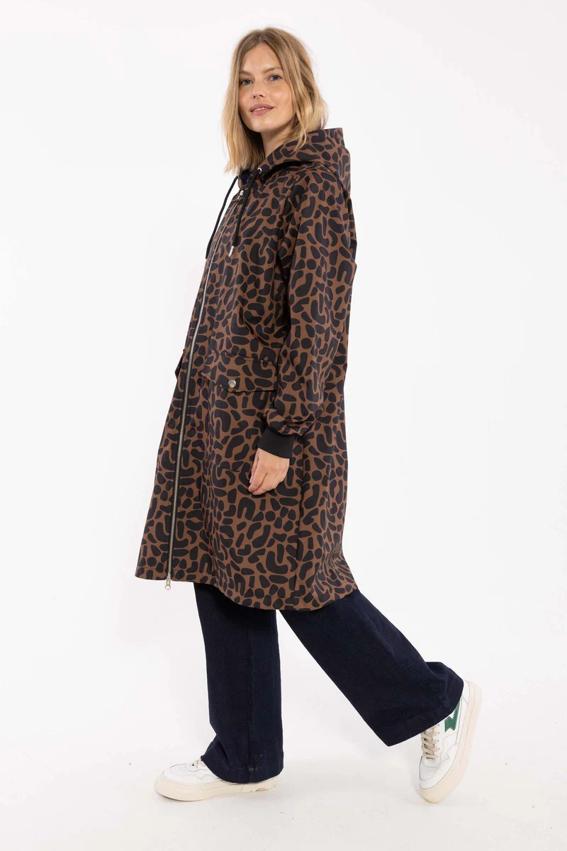 Danemarselisborg Brushed Shell Parka Brown/Black UNILEOPARD