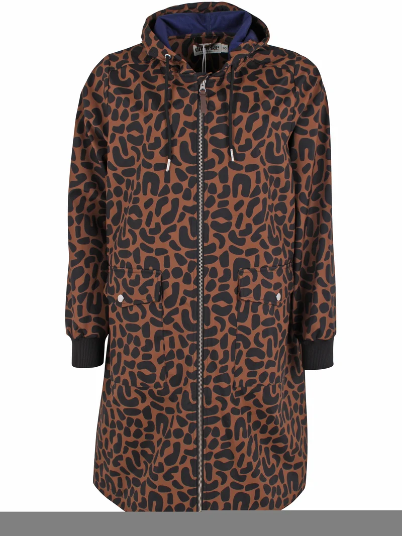 Danemarselisborg Brushed Shell Parka Brown/Black UNILEOPARD