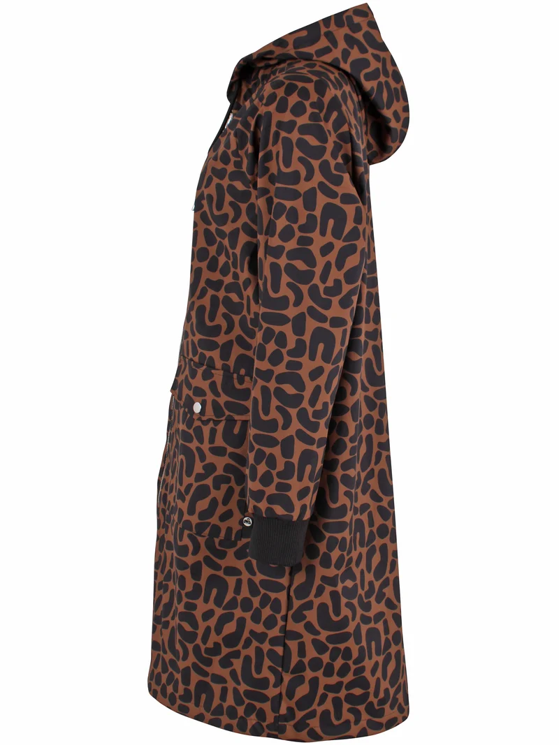 Danemarselisborg Brushed Shell Parka Brown/Black UNILEOPARD