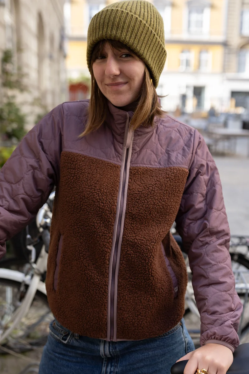 Danehazel Fleece Zip-Up Mauve/Dark Wine