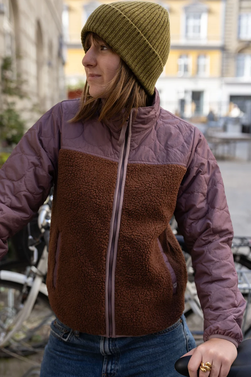 Danehazel Fleece Zip-Up Mauve/Dark Wine