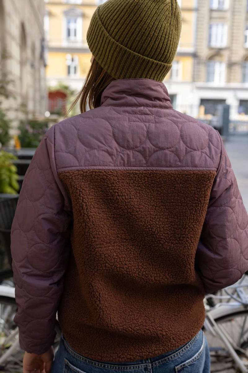 Danehazel Fleece Zip-Up Mauve/Dark Wine