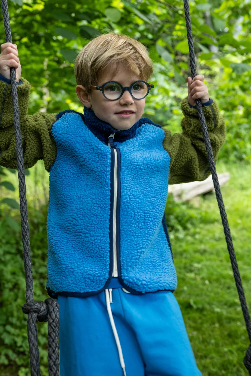 Danetumling Fleece Zip-Up Navy/Faded Blue/Olive