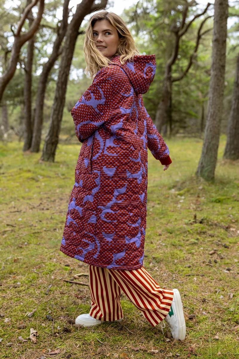 Danemeddow Aop Thermo Coat Light Lilac/Chili HALFTONE