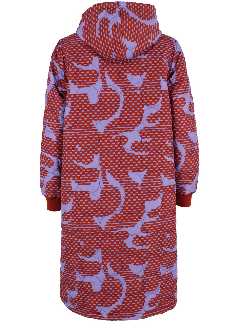 Danemeddow Aop Thermo Coat Light Lilac/Chili HALFTONE