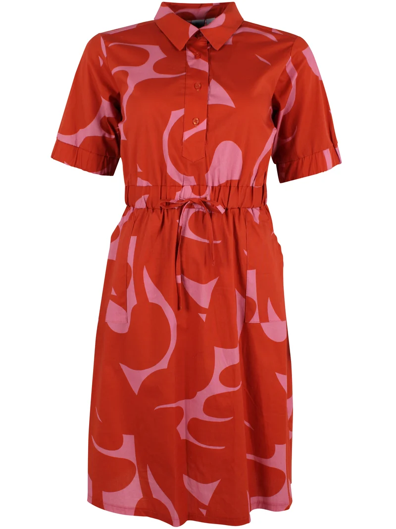 Danesusanne Poplin Dress Chili/Soft Cherry TROPS
