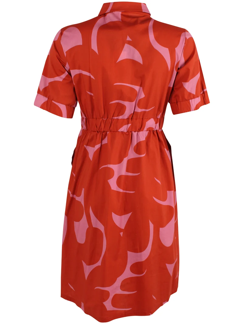 Danesusanne Poplin Dress Chili/Soft Cherry TROPS