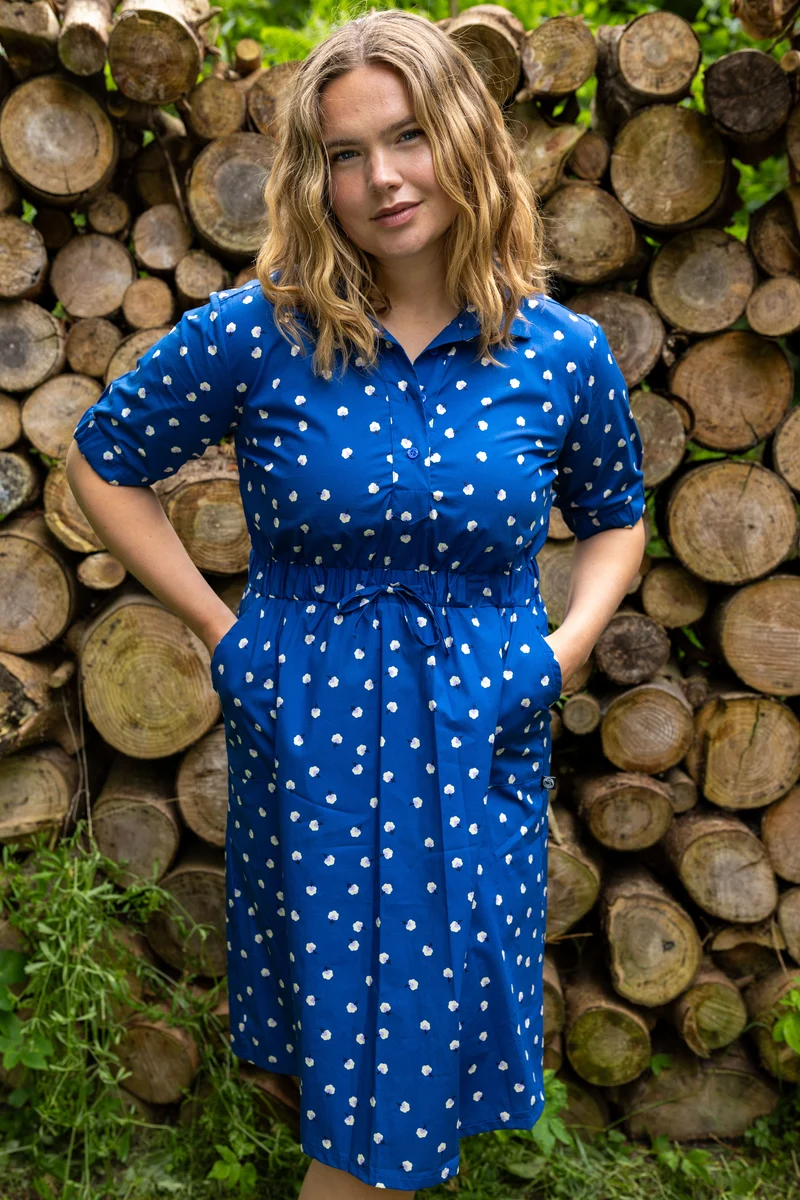 Danesusanne Poplin Dress Dark Blue LILFLUFFERS