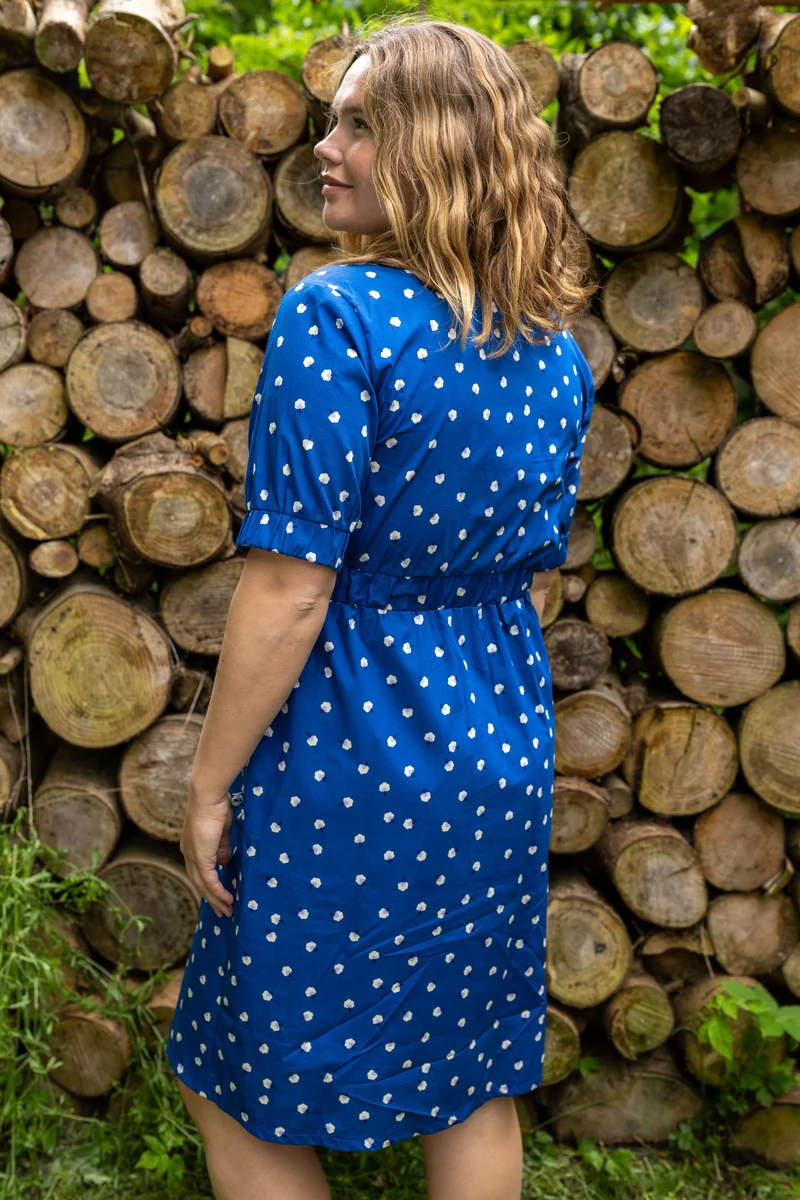 Danesusanne Poplin Dress Dark Blue LILFLUFFERS