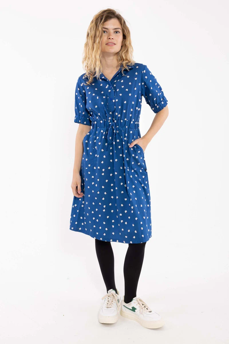 Danesusanne Poplin Dress Dark Blue LILFLUFFERS