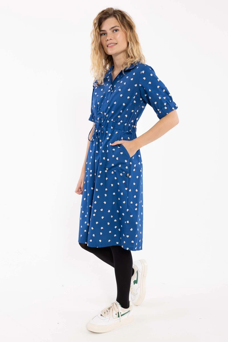 Danesusanne Poplin Dress Dark Blue LILFLUFFERS