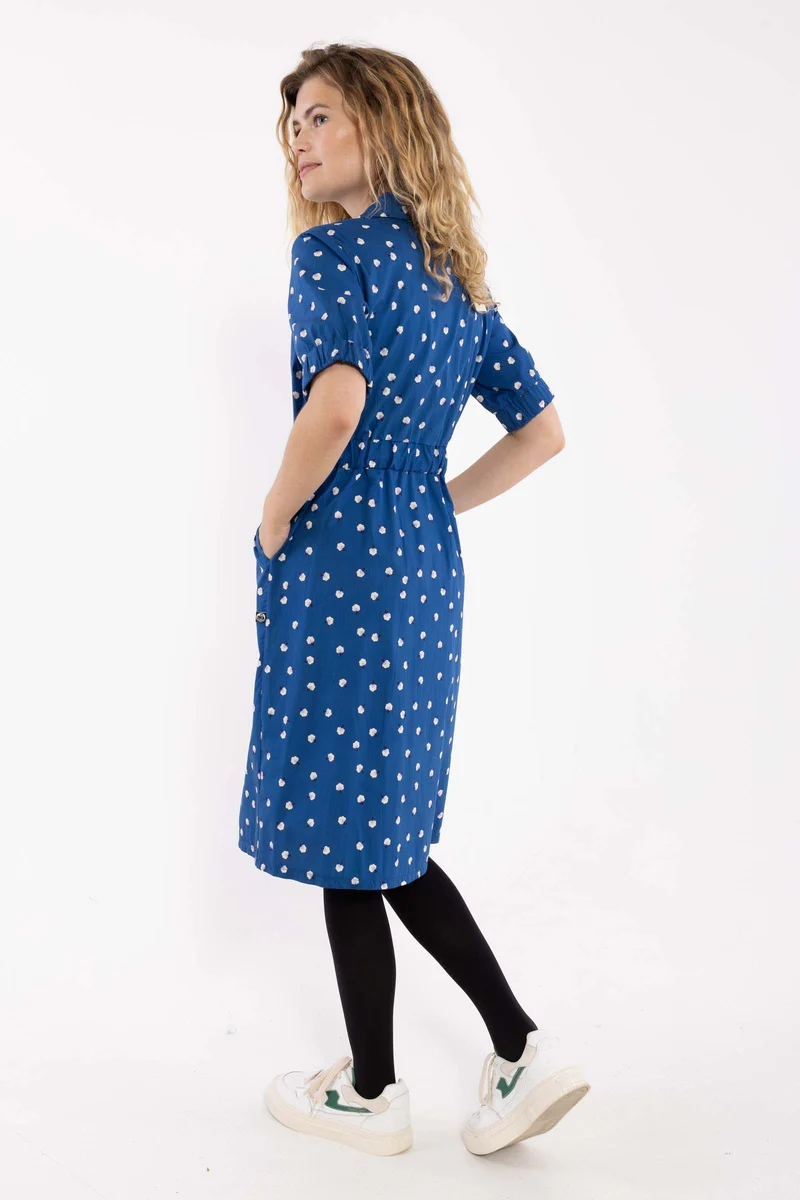 Danesusanne Poplin Dress Dark Blue LILFLUFFERS