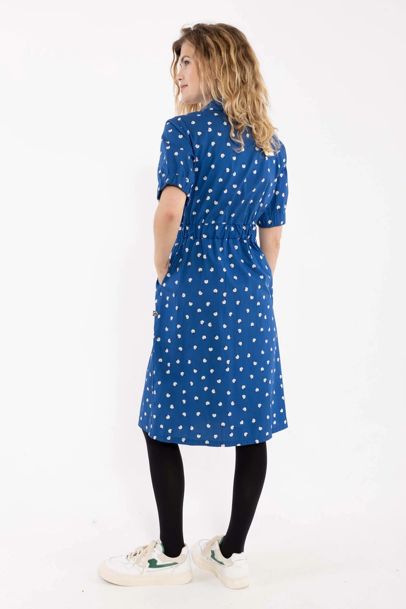 Danesusanne Poplin Dress Dark Blue LILFLUFFERS