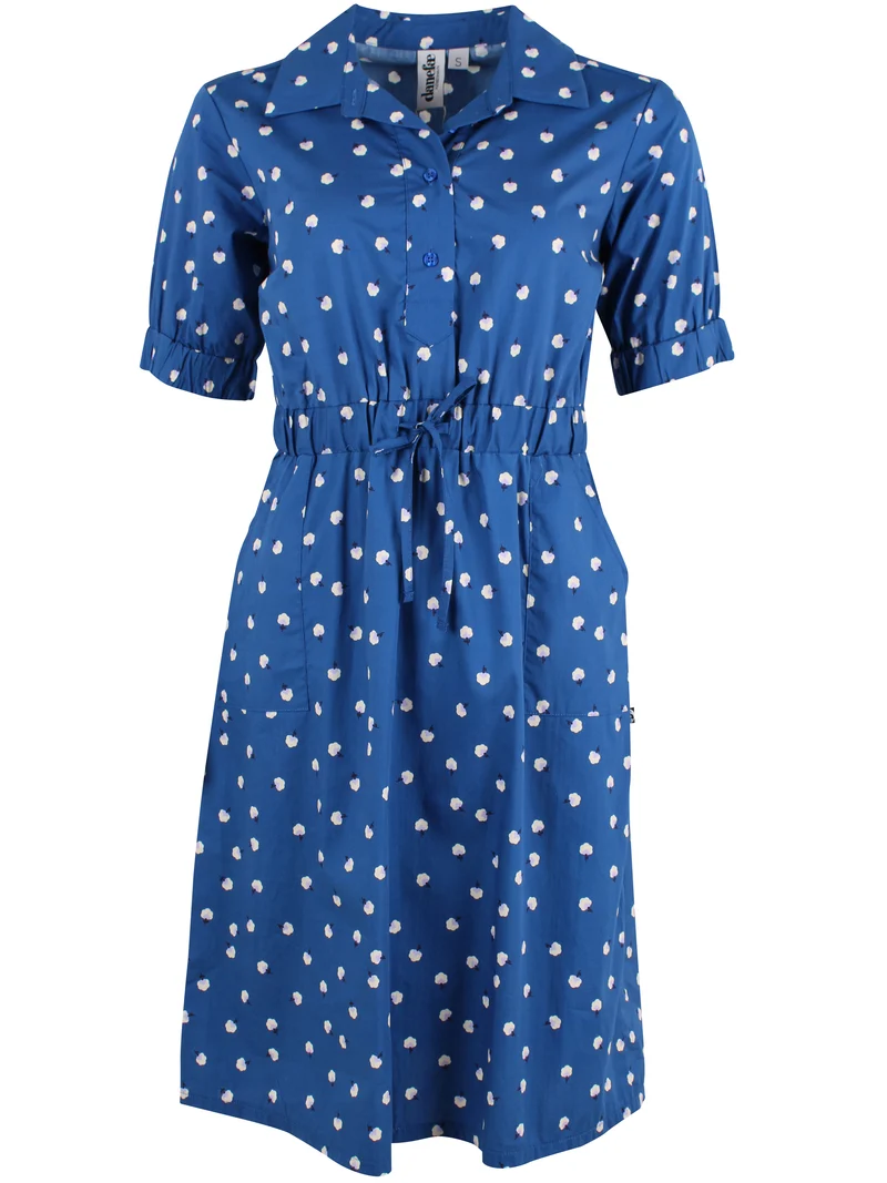 Danesusanne Poplin Dress Dark Blue LILFLUFFERS