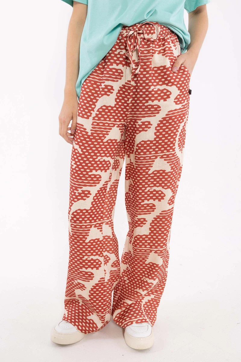 Danebreeze Modal Linnen Pants Aragon/Nougat HALFTONE