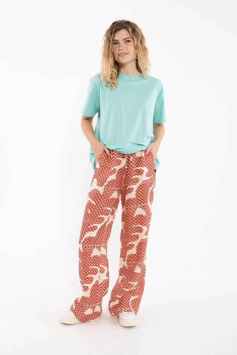 Danebreeze Modal Linnen Pants Aragon/Nougat HALFTONE