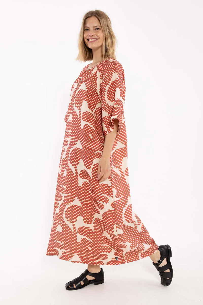 Danehostess Modal Linnen Dress Aragon/Nougat HALFTONE