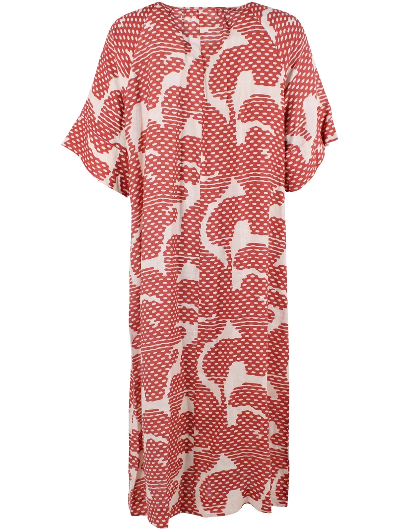 Danehostess Modal Linnen Dress Aragon/Nougat HALFTONE