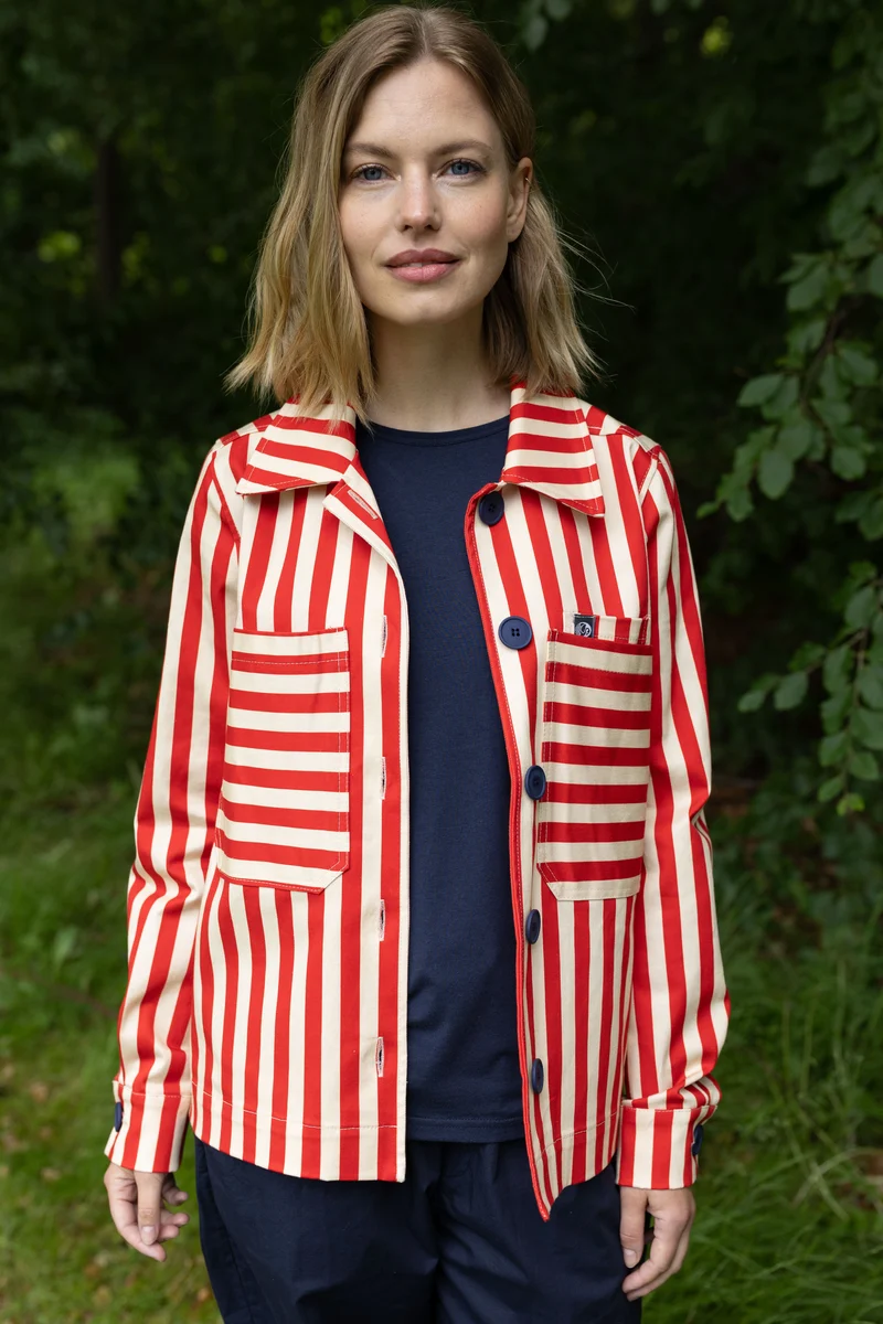 Daneprairie Stretch Canvas Jacket Summer Red/Chalk