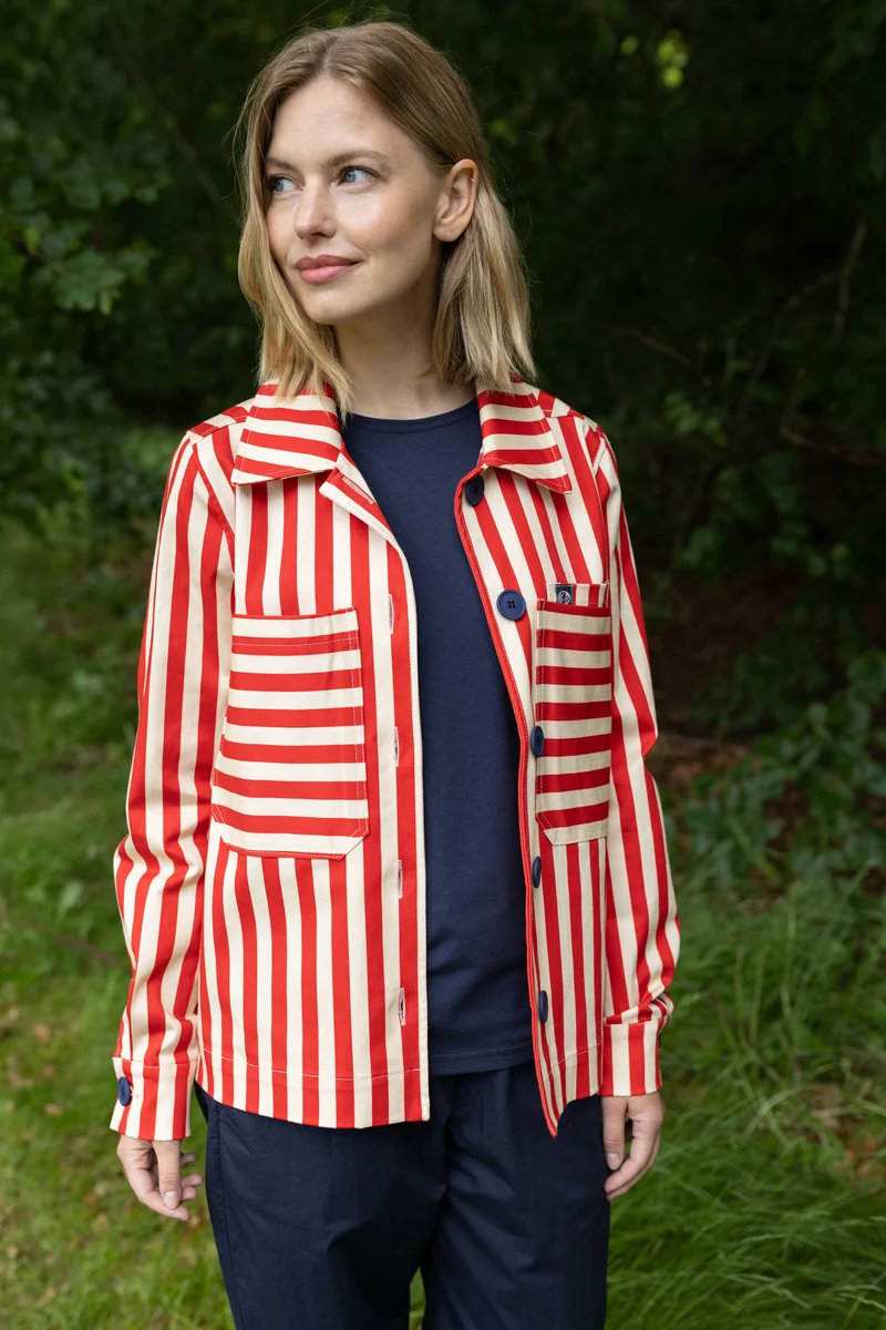 Daneprairie Stretch Canvas Jacket Summer Red/Chalk