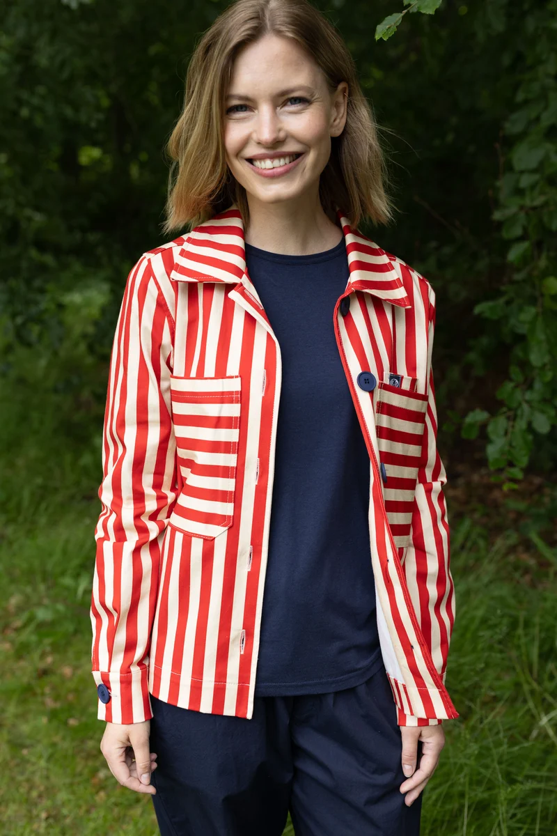 Daneprairie Stretch Canvas Jacket Summer Red/Chalk