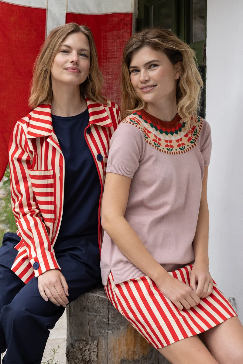 Daneprairie Stretch Canvas Jacket Summer Red/Chalk