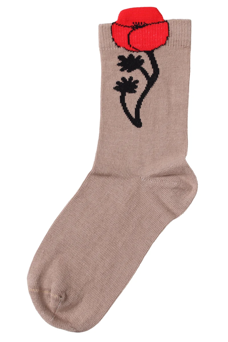 Dane3D Ladies Socks Rose Beige POPPY