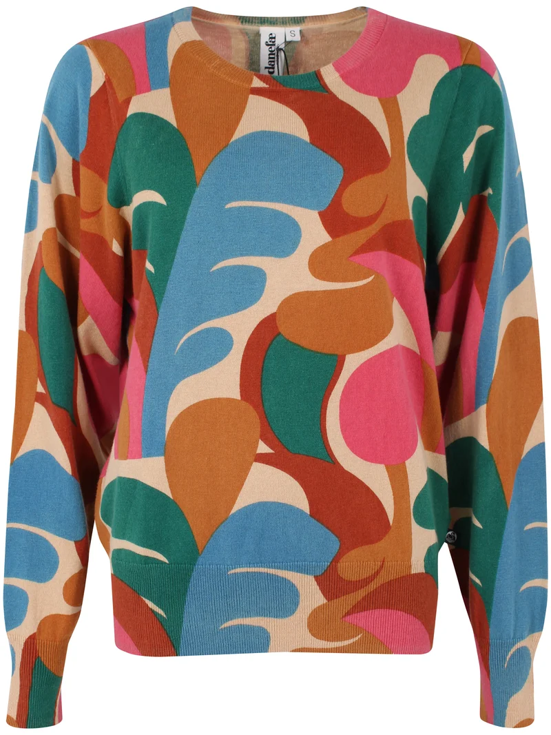 Danesvale Wool-Mix AOP Sweater Nougat TROPS