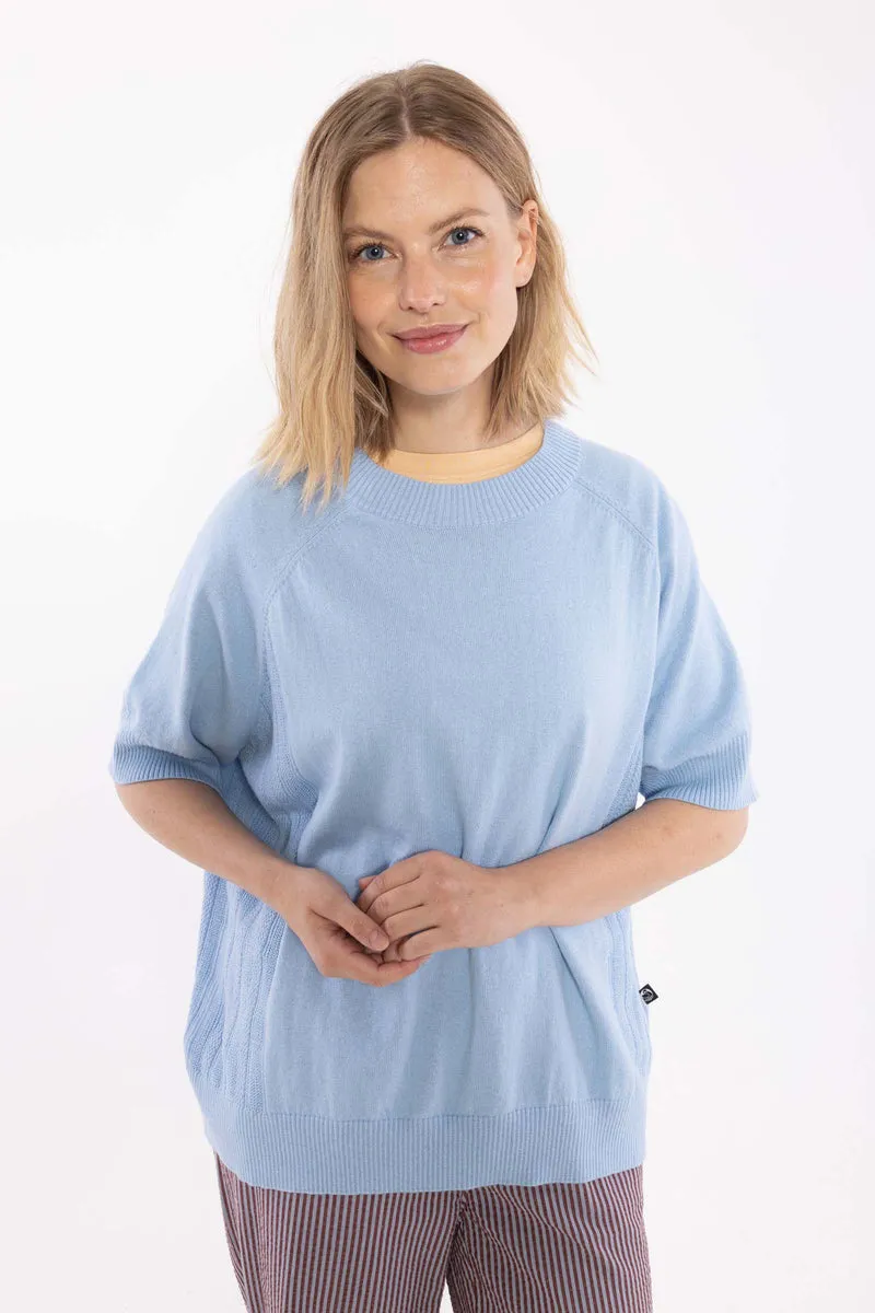 Danemarie Wool-Mix Sweater Tee Cold Sky