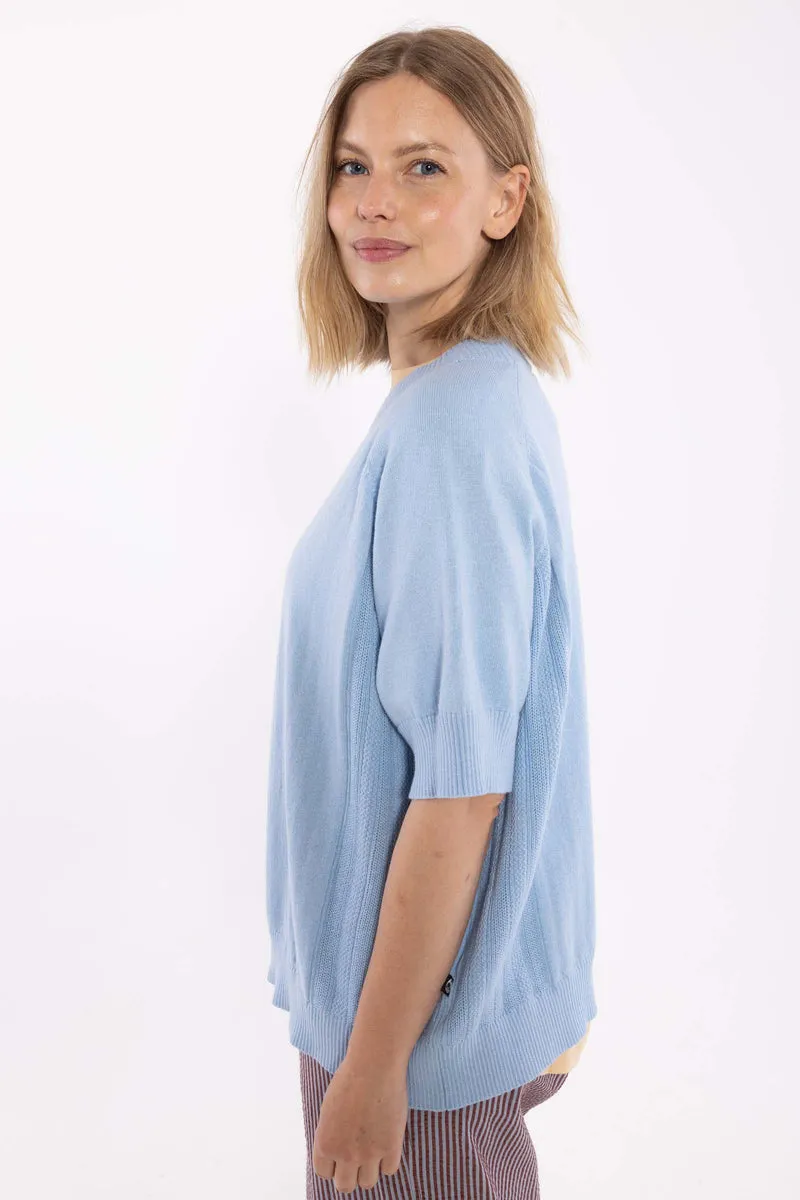 Danemarie Wool-Mix Sweater Tee Cold Sky