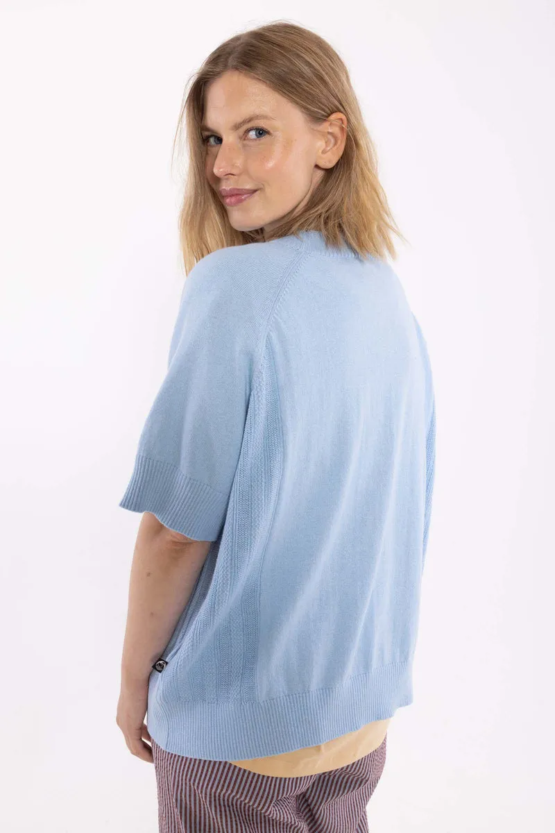 Danemarie Wool-Mix Sweater Tee Cold Sky