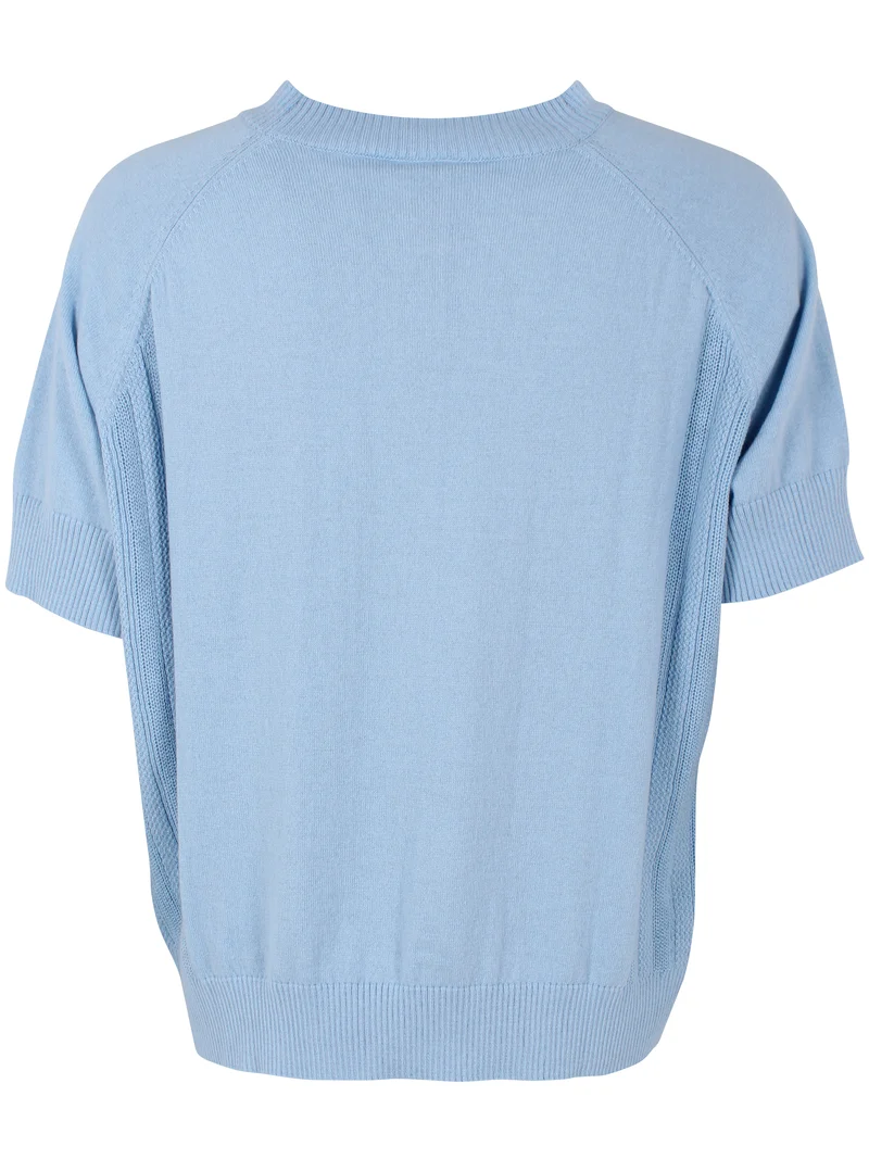 Danemarie Wool-Mix Sweater Tee Cold Sky