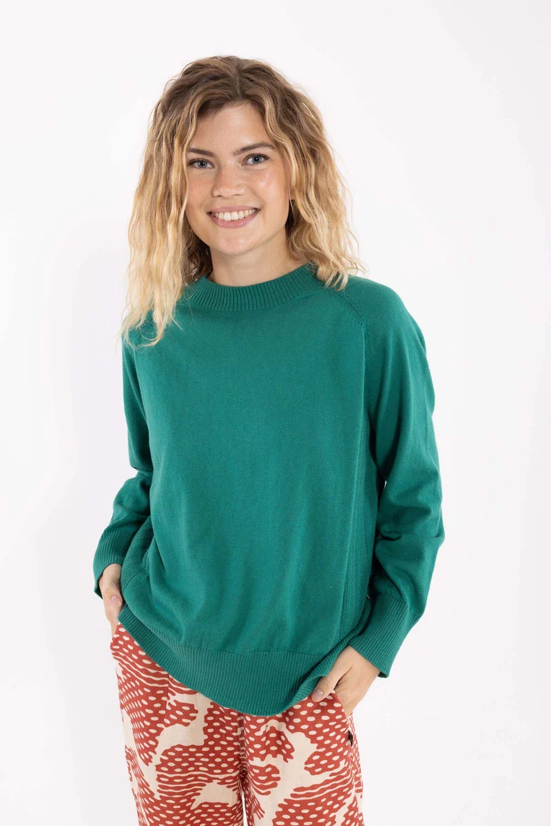 Danegertrud Wool-Mix Sweater Teal Lake