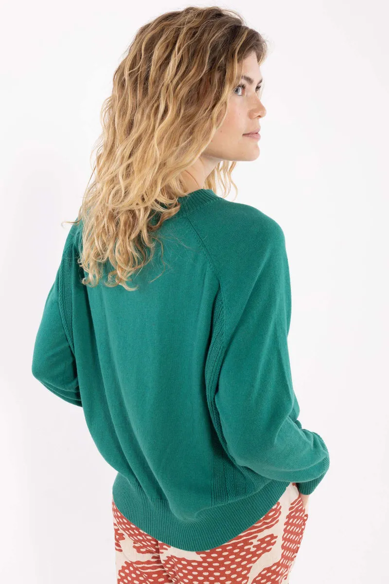 Danegertrud Wool-Mix Sweater Teal Lake