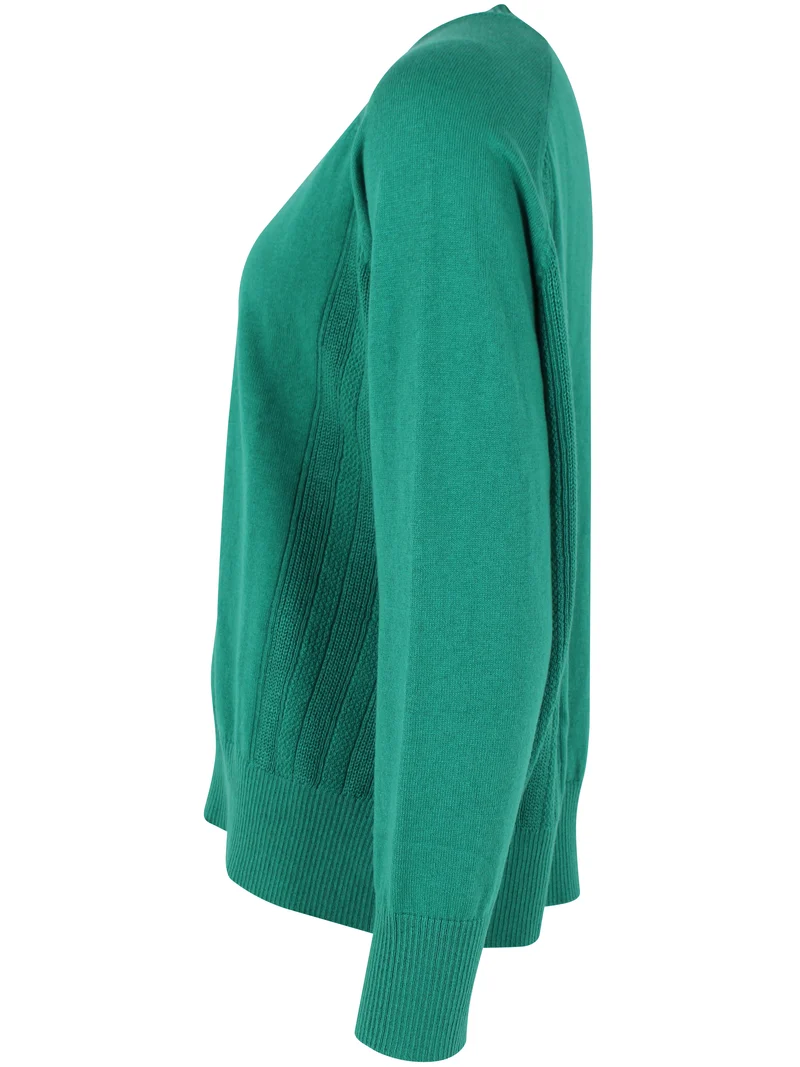 Danegertrud Wool-Mix Sweater Teal Lake