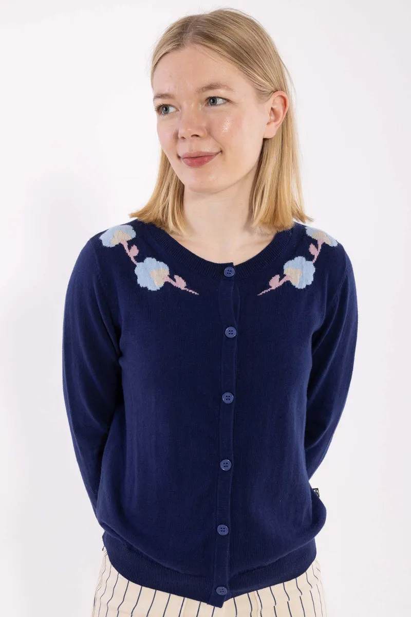 Danelife Wool-Mix Cardigan Dark Blue