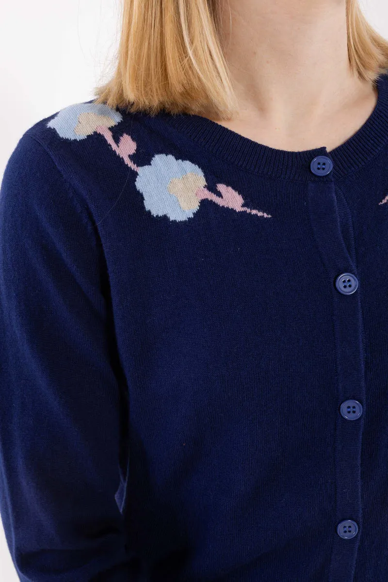 Danelife Wool-Mix Cardigan Dark Blue