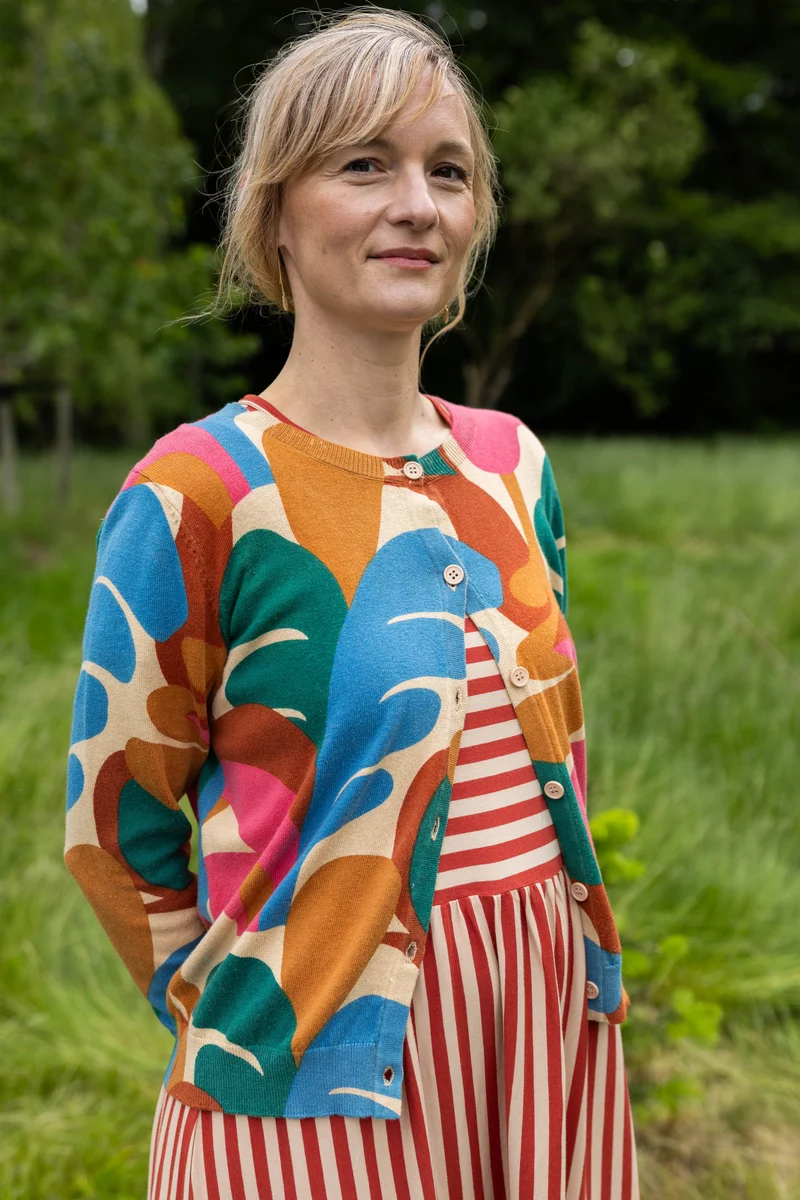 Danelife Wool-Mix AOP Cardigan Nougat TROPS