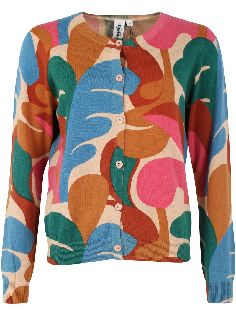 Danelife Wool-Mix AOP Cardigan Nougat TROPS